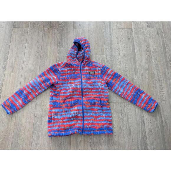 L.L. Bean Other - LL Bean Kids L Mountain Classic Fleece Jacket Medium Boys Full Zip Blue Red